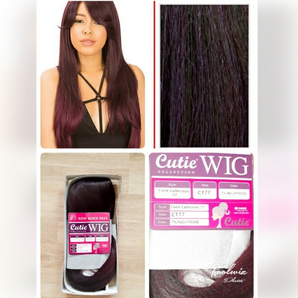 Cutie Collection Wig - CT77 Long Straight Full Wig - Night Rose - Picture 1 of 13
